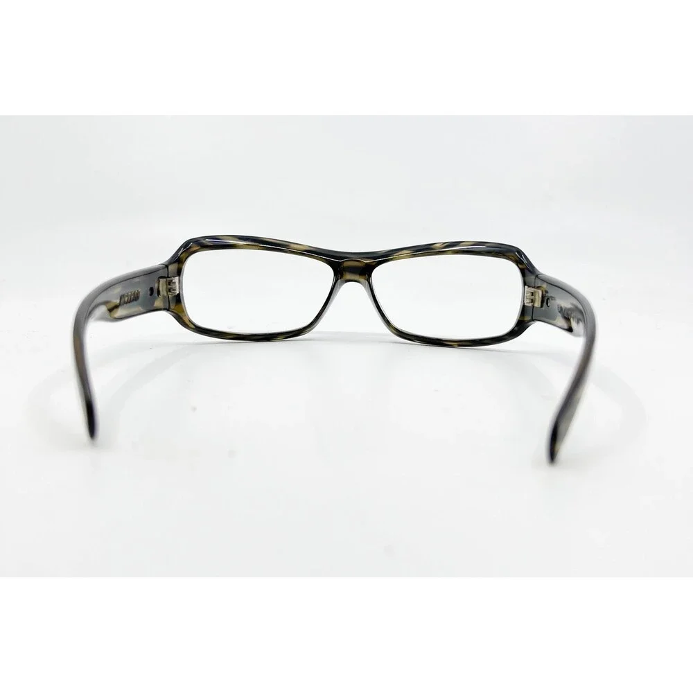 Smith Method Eyeglasses Mens Brown Striped Rectangular Frames 34161